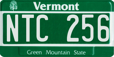 VT license plate NTC256