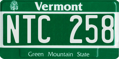 VT license plate NTC258