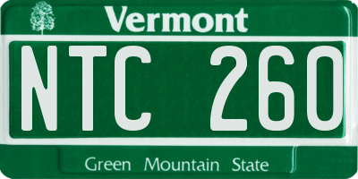 VT license plate NTC260
