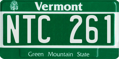 VT license plate NTC261
