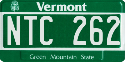 VT license plate NTC262