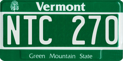 VT license plate NTC270