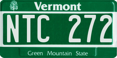 VT license plate NTC272