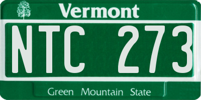 VT license plate NTC273