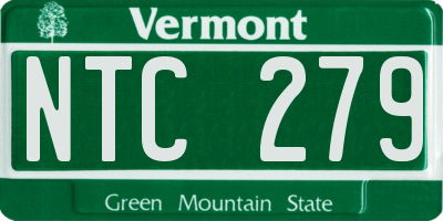 VT license plate NTC279