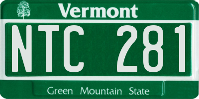 VT license plate NTC281