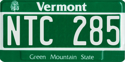 VT license plate NTC285