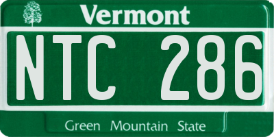 VT license plate NTC286