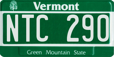 VT license plate NTC290