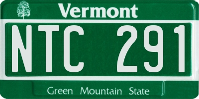 VT license plate NTC291