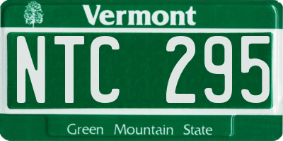 VT license plate NTC295