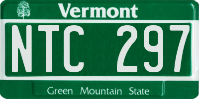 VT license plate NTC297
