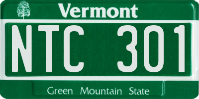 VT license plate NTC301