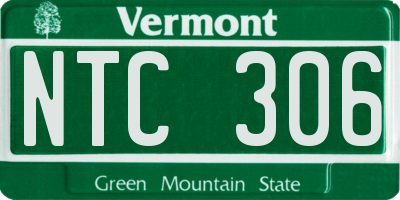 VT license plate NTC306