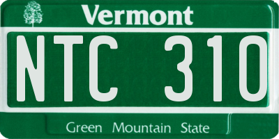 VT license plate NTC310