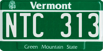 VT license plate NTC313