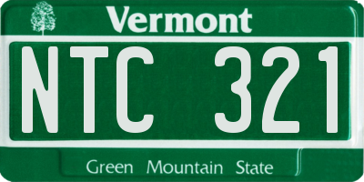 VT license plate NTC321