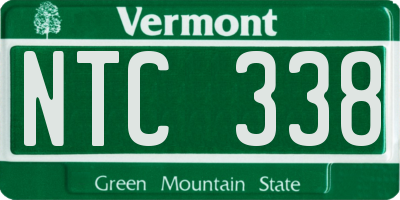 VT license plate NTC338