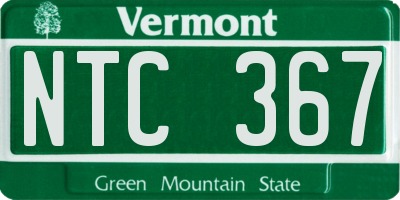 VT license plate NTC367