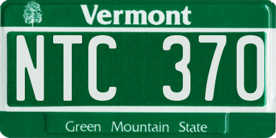 VT license plate NTC370