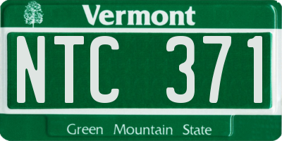 VT license plate NTC371