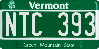 VT license plate NTC393