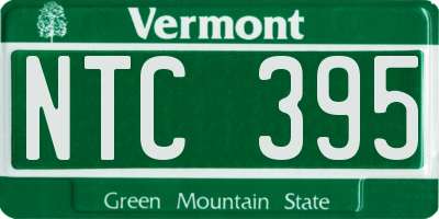 VT license plate NTC395