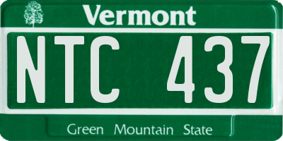 VT license plate NTC437