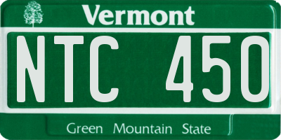 VT license plate NTC450