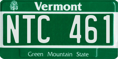 VT license plate NTC461