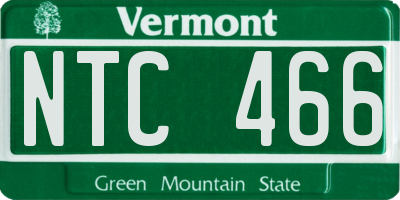 VT license plate NTC466