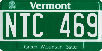 VT license plate NTC469