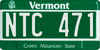 VT license plate NTC471