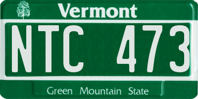 VT license plate NTC473