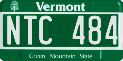 VT license plate NTC484