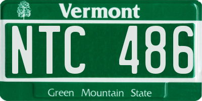 VT license plate NTC486
