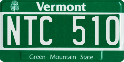VT license plate NTC510