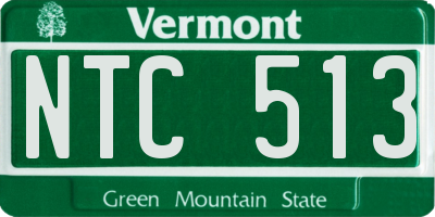 VT license plate NTC513