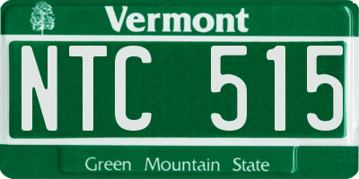 VT license plate NTC515