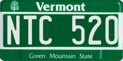 VT license plate NTC520