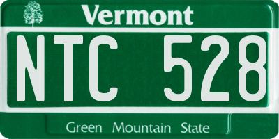 VT license plate NTC528