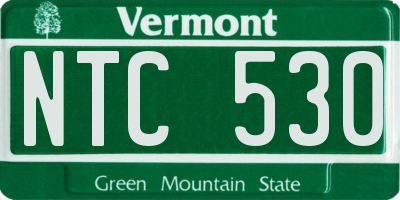 VT license plate NTC530