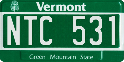VT license plate NTC531