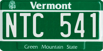 VT license plate NTC541