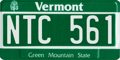VT license plate NTC561