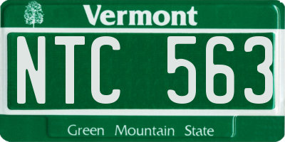 VT license plate NTC563