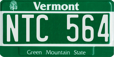 VT license plate NTC564