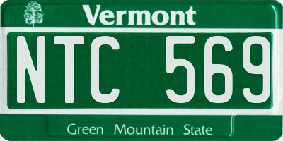 VT license plate NTC569