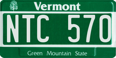 VT license plate NTC570