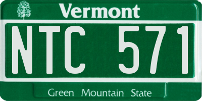 VT license plate NTC571